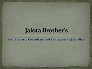 Group Housing in Jalandhar | Township in Jalandhar | Jalota Brother's