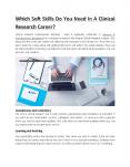 Which Soft Skills Do You Need In A Clinical Research Career? -ACRI PowerPoint PPT Presentation