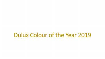 Dulux Colour of the Year 2019
