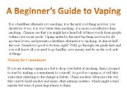 A Beginner’s Guide to Vaping