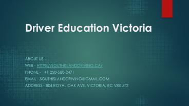 Driver Education Victoria