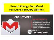 How to Change Your Gmail Password Recovery Options