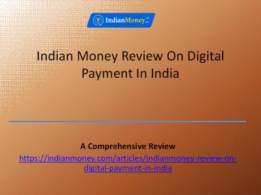 Indian Money Review on Digital Payment in India