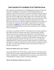 Smart Questions For Candidates To Ask Their Interviewer