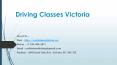 Driving Classes Victoria PowerPoint PPT Presentation