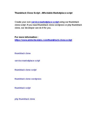 Thumbtack Clone Script - Affordable Service Marketplace script ...