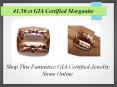 41.50 CT GIA Certified Morganite Jewelry Stone For Sale