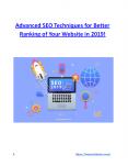 Advanced SEO Techniques for Better Ranking of Your Website in 2019! PowerPoint PPT Presentation