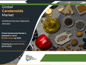 Carotenoids Market Statistics and Global Industry Analysis | Forecast 2025