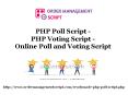 PHP Poll Script - PHP Voting Script PowerPoint PPT Presentation