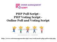 PHP Poll Script - PHP Voting Script