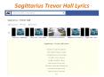 Sagittarius Trevor Hall Lyrics PowerPoint PPT Presentation