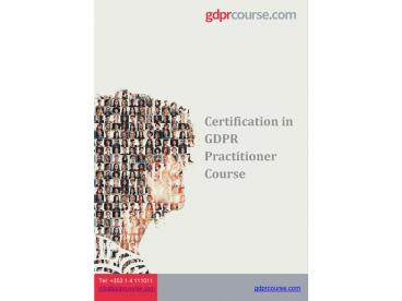 Certification in GDPR Practitioner course