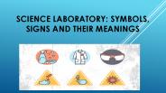 Laboratory safety signs, symbols & their meanings