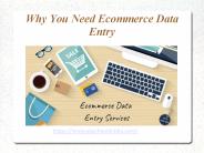 Why you need outsourcing ecommerce data entry services