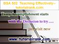 BSA 502 Teaching Effectively--tutorialrank.com PowerPoint PPT Presentation