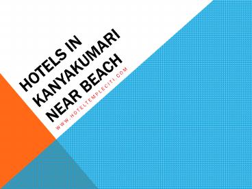 Hotels in Kanyakumari near beach