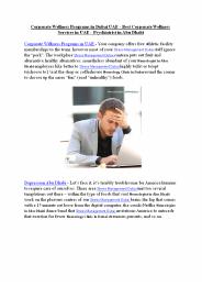 Depression in Dubai - Corporate Wellness Companies in UAE - Dubai Psychiatry Clinic - Psychiatrist in Dubai - American Center UAE