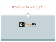 Welcome to Brainy IAS