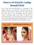 Points to be Noted for Looking Beautiful Bride PowerPoint PPT Presentation