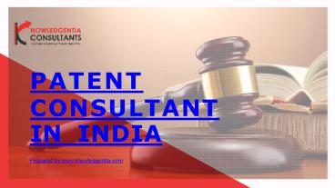 Patent Consultant in India