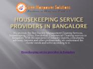 Housekeeping service providers in Bangalore
