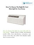 How To Choose The Right Mr Cool Mini Split For Your Home? PowerPoint PPT Presentation