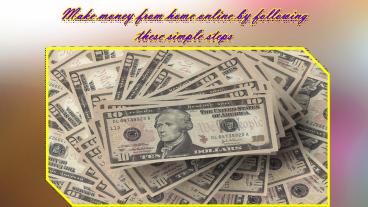 Make money from home online (1)