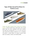 Types Of Best Casual Foot Wears for Fashion Lovers