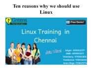 Ten reasons why we should use Linux