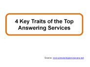 4 Key Traits of the Top Answering Services