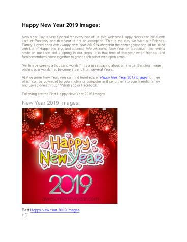 Happy new year 2019 images