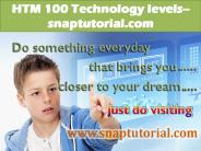 HTM 100 Technology levels--snaptutorial.com