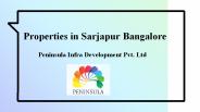 Properties in Sarjapur Bangalore