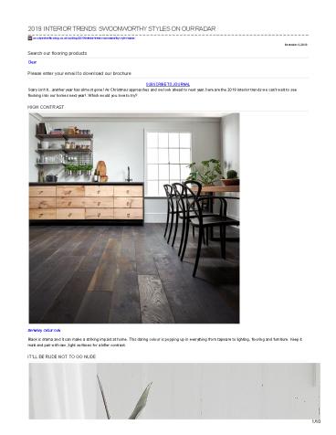 2019 INTERIOR TRENDS: SWOON-WORTHY STYLES ON OUR RADAR