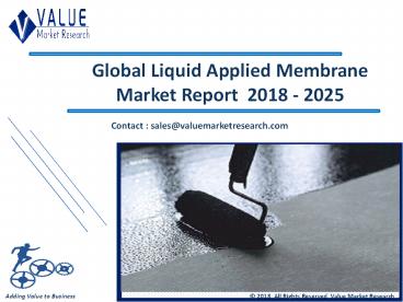 Liquid Applied Membrane Market | Global Share, Size, Outlook, Trend and Forecast, 2018 – 2025