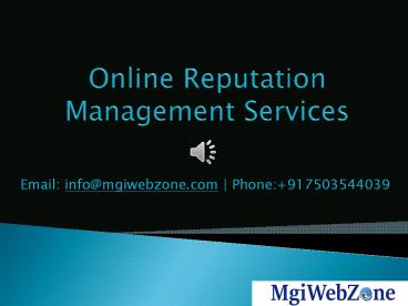 Online Reputation Management Services