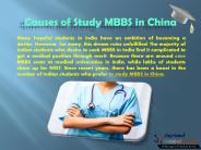 Causes of Study MBBS in China