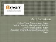 Course Management Script - Academy Course Learning Management Script