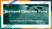 Stamped Concrete Patio