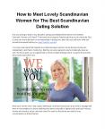 How to Meet Lovely Scandinavian Women for The Best Scandinavian Dating Solution PowerPoint PPT Presentation