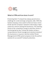 Unified Threat Management System