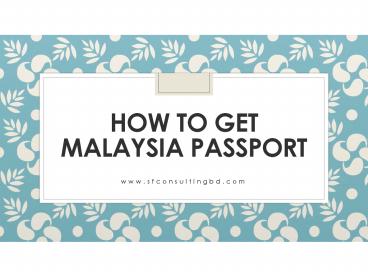 How to get Malaysia Passport