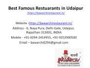 Best Famous Restuarants in Udaipur (1)
