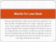 Wazifa for Love Back