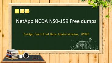 NetApp NCDA NS0-159 study guide