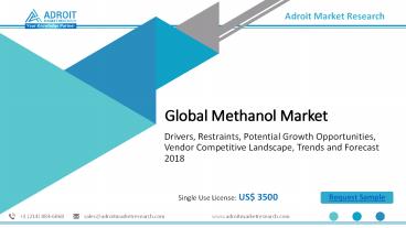 Global Methanol Market Size, Share, Industry Statistic Report 2025