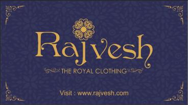 Rajvesh - Royal Rajasthani Dresses Online