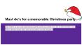"Must do’s for a memorable Christmas party. " PowerPoint PPT Presentation