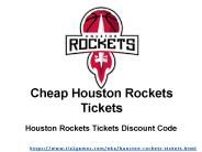 Discounted Houston Rockets Tickets